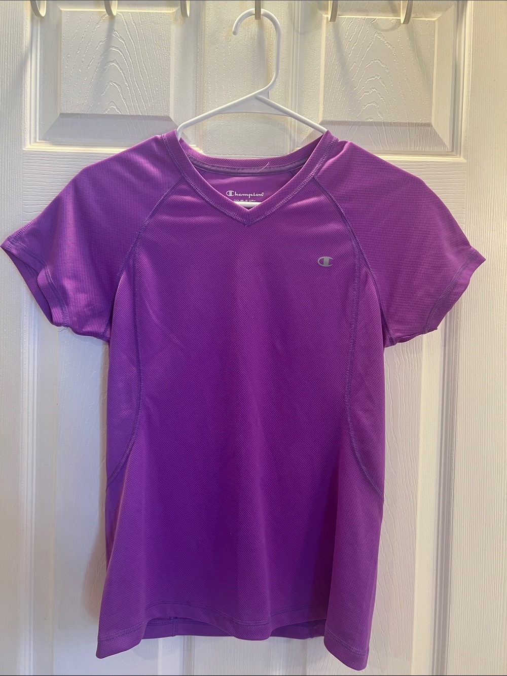 Champion Double Dry Violet Performance V-Neck Tee